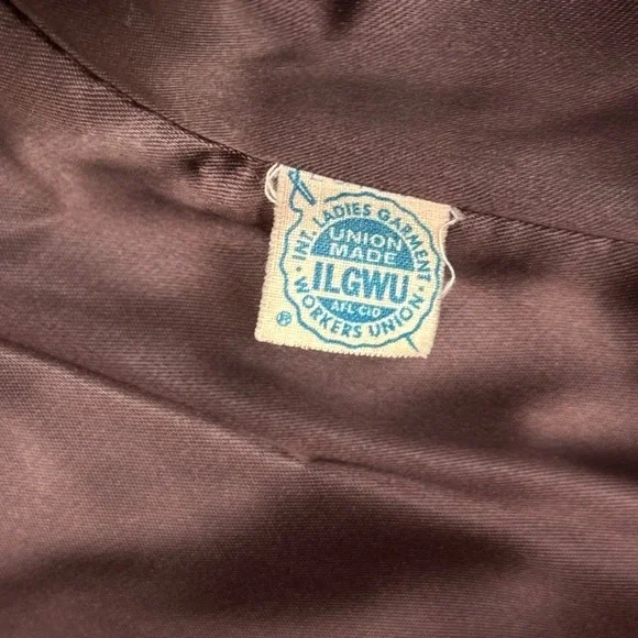 Vtg. 60s Boucle Wool Swing Coat Fur Collar Jackie O Mod Dark Academia Old Money - Picture 10 of 11